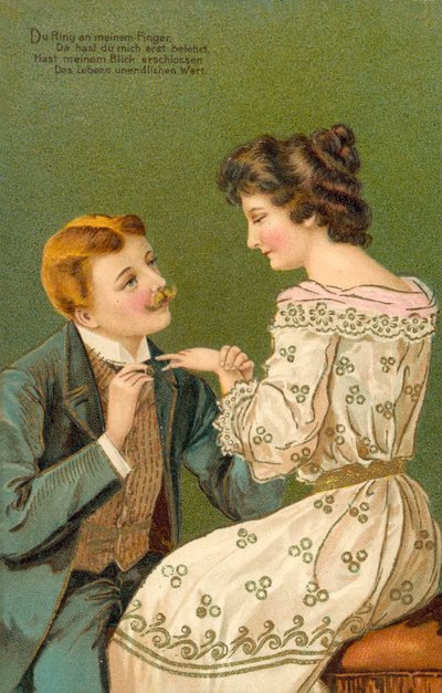 Uomo che propone matrimonio a una giovane donna, pronto a metterle un anello al dito da European School
