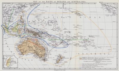 Mappa delle razze di Oceania e Australasia da European School