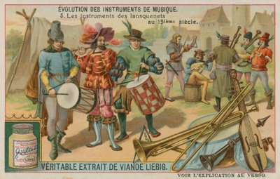 Strumenti dei soldati mercenari del XV secolo da European School