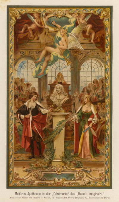Le Malade Imaginaire di Moliere (litografia a colori) da European School