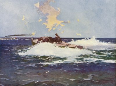 Monte-Carlo, La Course des Bateaux-Moteurs (litografia a colori) da European School