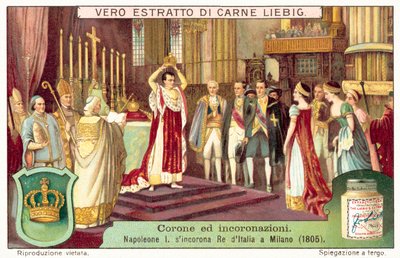 Napoleone Bonaparte che si incorona re d
