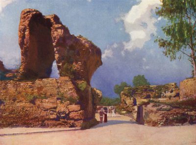 Nizza, Les Arenes de Cimiez (litografia a colori) da European School