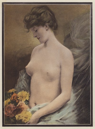 Donna nuda con fiori da European School