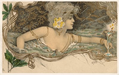 Ninfa della mitologia greca che nuota nell