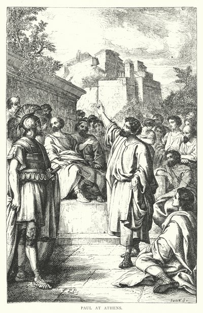 Paolo ad Atene (incisione) da European School