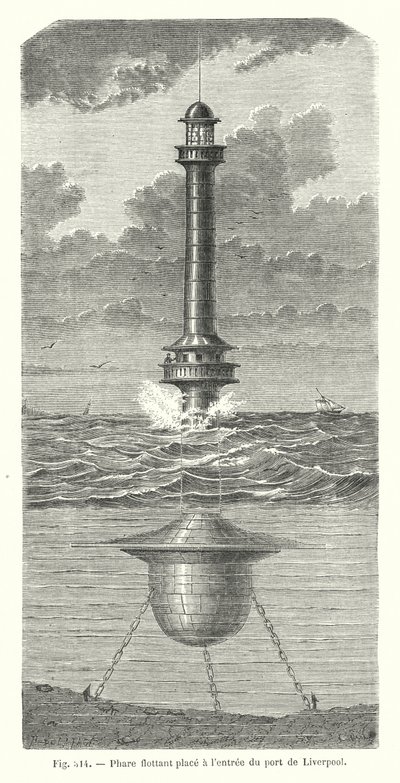 Faro galleggiante posto all