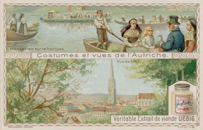 Processione di barche sul Lago Traunsee e vista di Linz da European School
