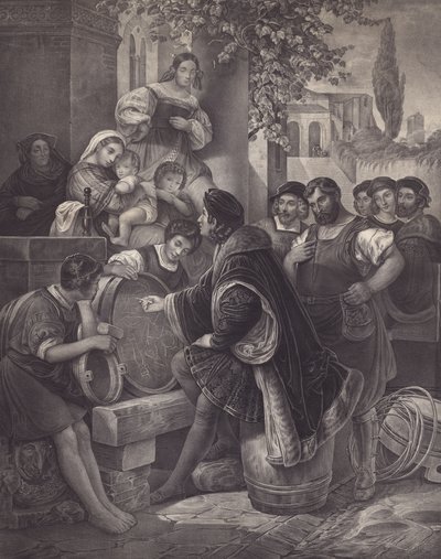 Raffaello che disegna la Vergine e il Bambino da European School