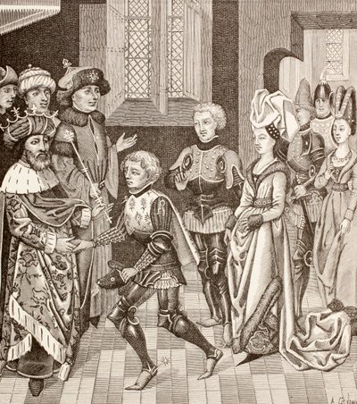 Accoglienza di Gautier-sans-Avoir dal re d