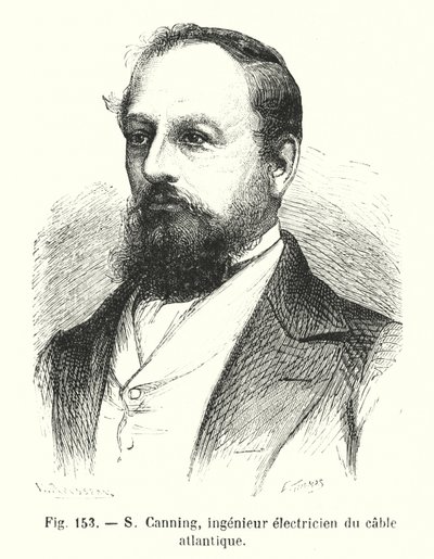 S Canning, ingenieur electricien du cable atlantique (incisione) da European School