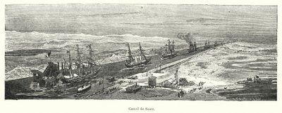Navi che attraversano il Canale di Suez, Egitto da European School