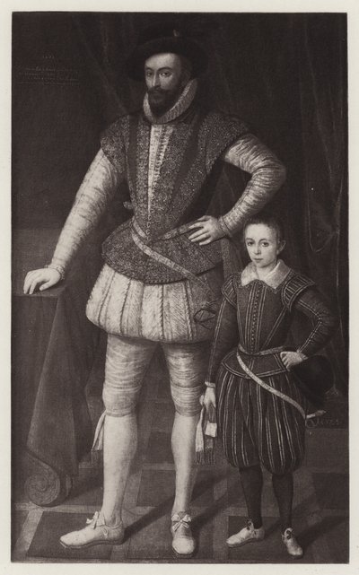 Sir Walter Raleigh e suo figlio da European School