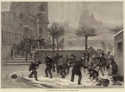 Lancio di palle di neve da European School
