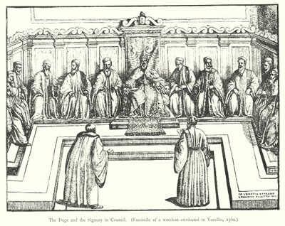 Il Doge e il Consiglio della Signoria (incisione) da European School