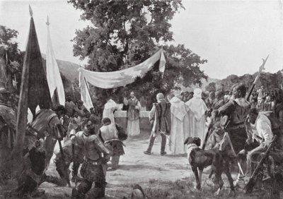 La prima Messa celebrata in Cile (litografia) da European School