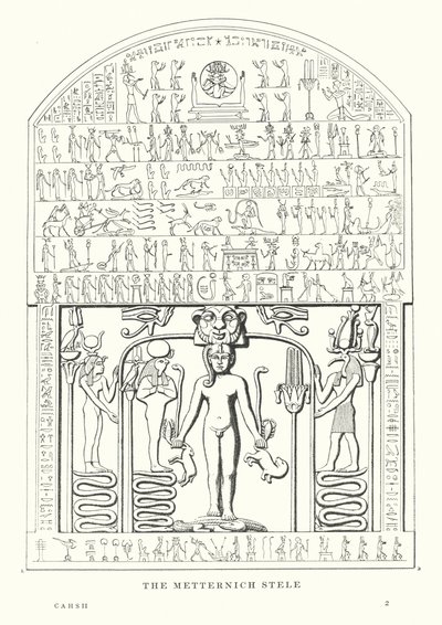 La Stele di Metternich (litografia) da European School