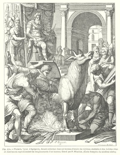 Il toro di bronzo: strumento di tortura ed esecuzione mediante fuoco usato dall