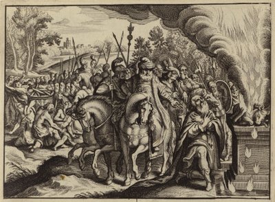 Il fuoco di Dio che brucia il sacrificio di Elia invece di quello a Baal da European School