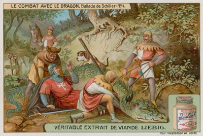 Il cavaliere e i suoi attendenti con il drago morto da European School