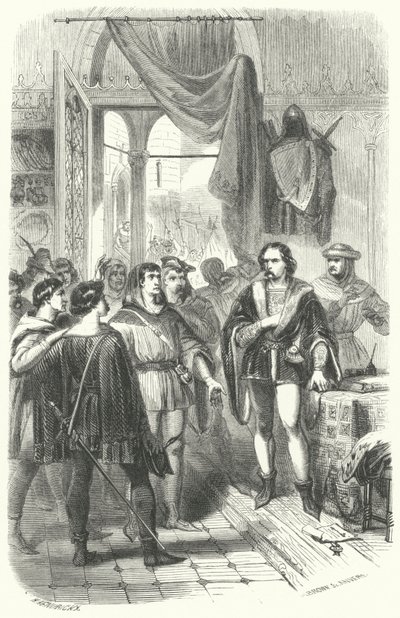 Il popolo di Gand che chiede a Filippo van Artevelde di guidare la loro ribellione contro Luigi II, Conte delle Fiandre da European School