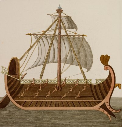 Trireme, nave da guerra usata dagli antichi Fenici, Greci e Romani da European School