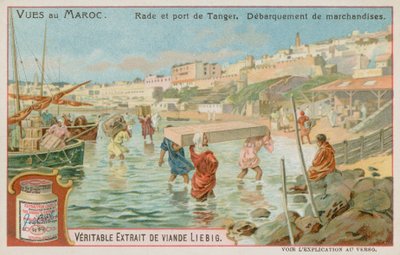 Scarico delle merci nel porto di Tangeri da European School