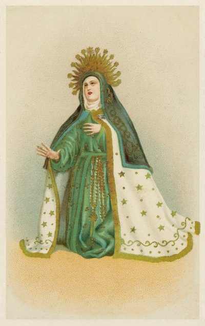 Vergine Maria (cromolito) da European School
