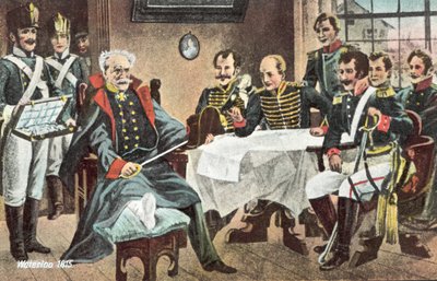 Waterloo 1815, Blücher riceve il cappello, la spada e le decorazioni dell