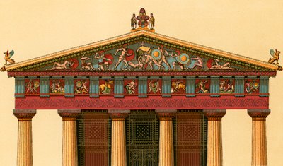 Facciata occidentale del Tempio di Atena, a Egina da European School