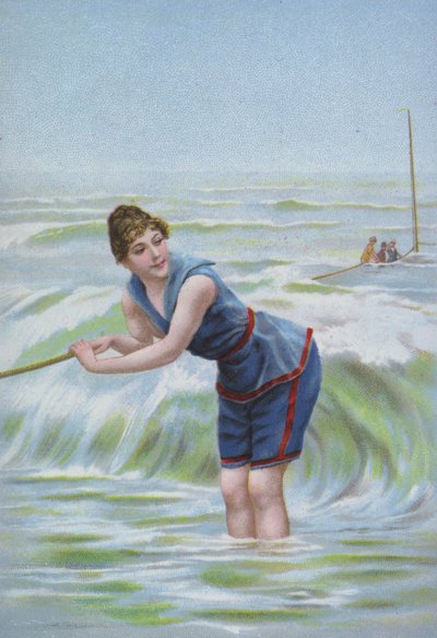 Donna che fa il bagno al mare da European School