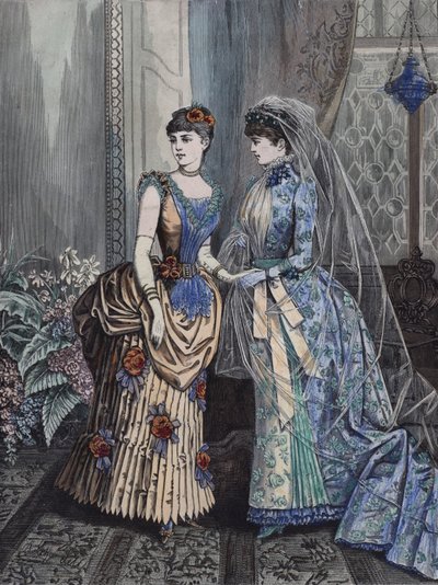 Moda femminile, fine XIX secolo da European School