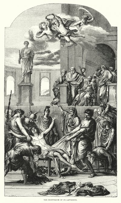 Il martirio di San Lorenzo da Eustache (after) Le Sueur