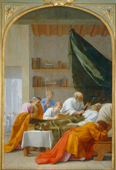 Morte di Raymond Diocrès - La morte di Raymond Diocrès ... da Eustache (studio of) Le Sueur