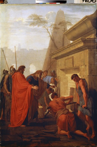 Dario apre la tomba di Nitocri da Eustache Le Sueur
