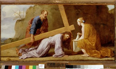 Gesù che porta la croce (portare la croce o via della croce), c.1651 da Eustache Le Sueur