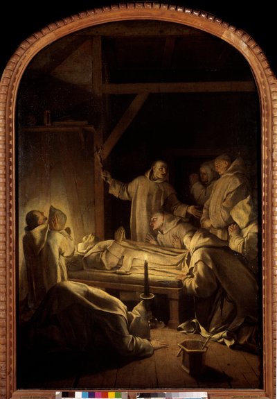 Vita di San Bruno: La morte di San Bruno il 6/10/1101 da Eustache Le Sueur