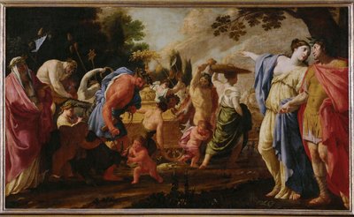 Poliphile assiste al trionfo di Bacco - Poliphilo assiste al trionfo di Bacco ... (dipinto su tela) da Eustache Le Sueur