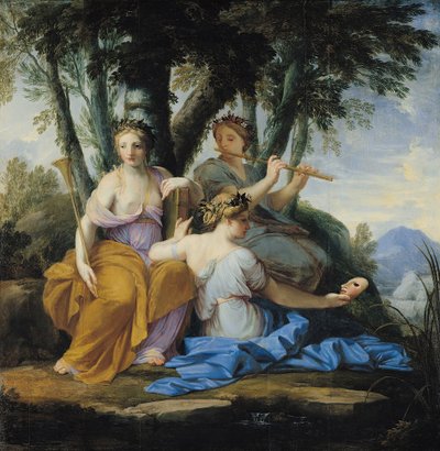 Le Muse, Clio, Euterpe e Thalia, c.1652-55 da Eustache Le Sueur