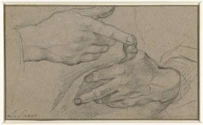 Studio di due mani da Eustache Lesueur