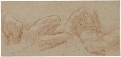 Due studi di un uomo nudo sdraiato da Eustache Lesueur
