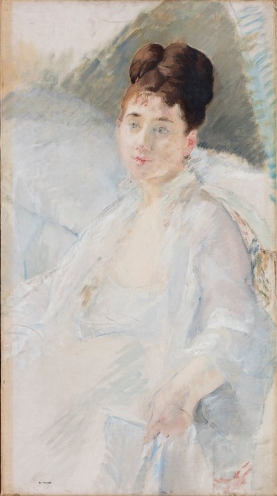 La convalescente. Ritratto di una donna in bianco, 1877-1878 da Eva Gonzalès