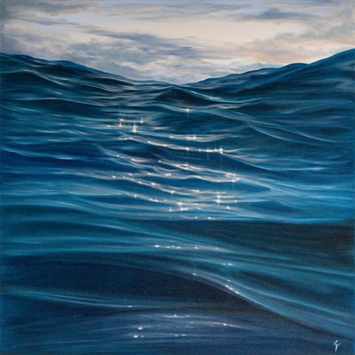 Danze con le onde, 2020 (olio su tela) da Eva Volf