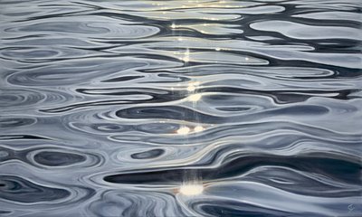 Guidati dalla luce, 2023 (olio su tela) da Eva Volf