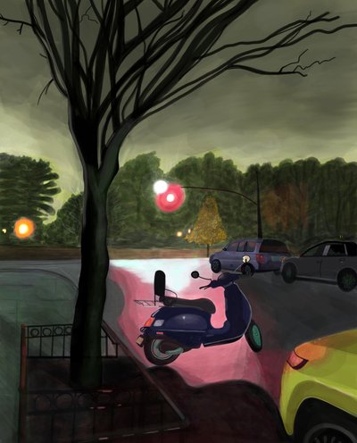 2:45 A.M7th Street e Prospect Park West (arte digitale) da Evan Sklar