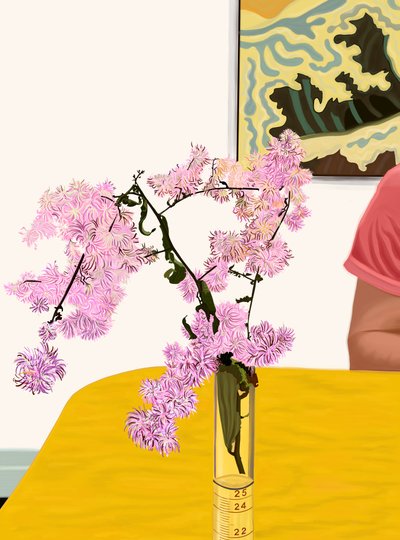 Astri sul tavolo da pranzo (arte digitale) da Evan Sklar