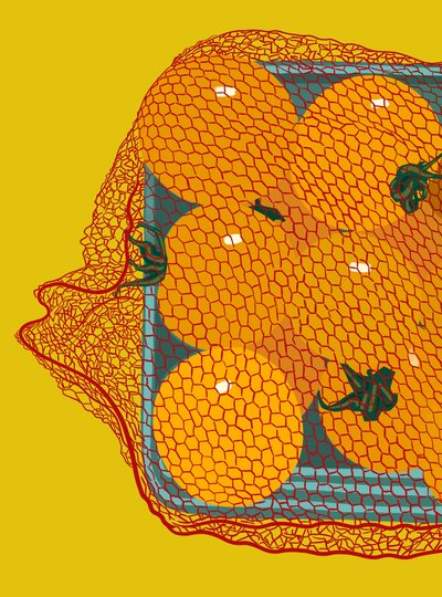 Pomodori ciliegini in contenitore (arte digitale) da Evan Sklar