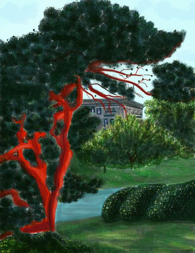 Conifera a Litchfield Villa, Prospect Park (arte digitale) da Evan Sklar