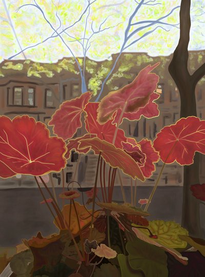 Campane di corallo nella fioriera della finestra (arte digitale) da Evan Sklar