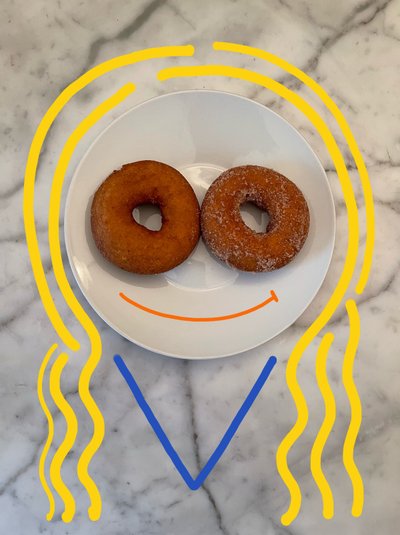 Ragazza ciambella (disegno fotografico) da Evan Sklar